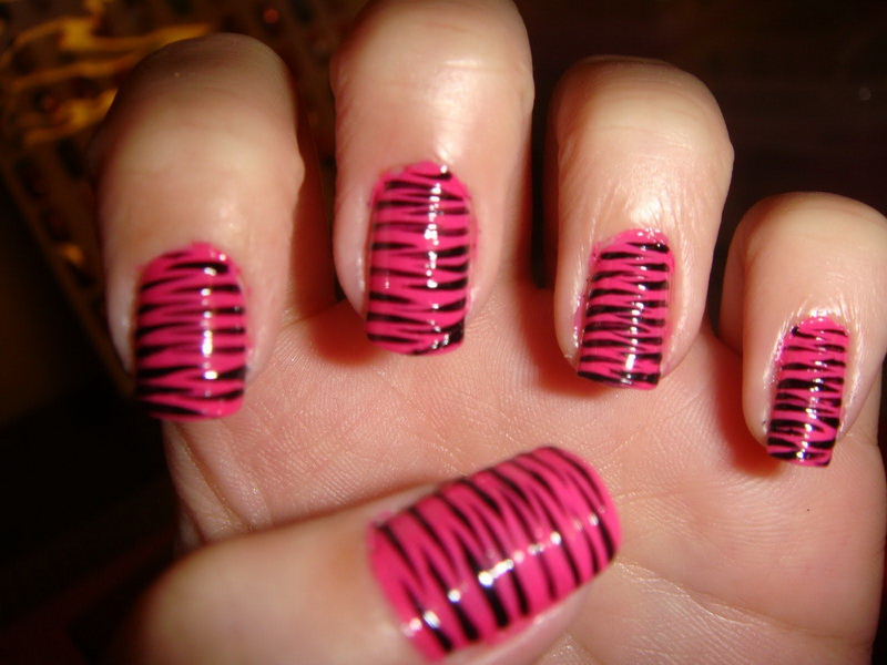 Pinky Zebra Striped Art