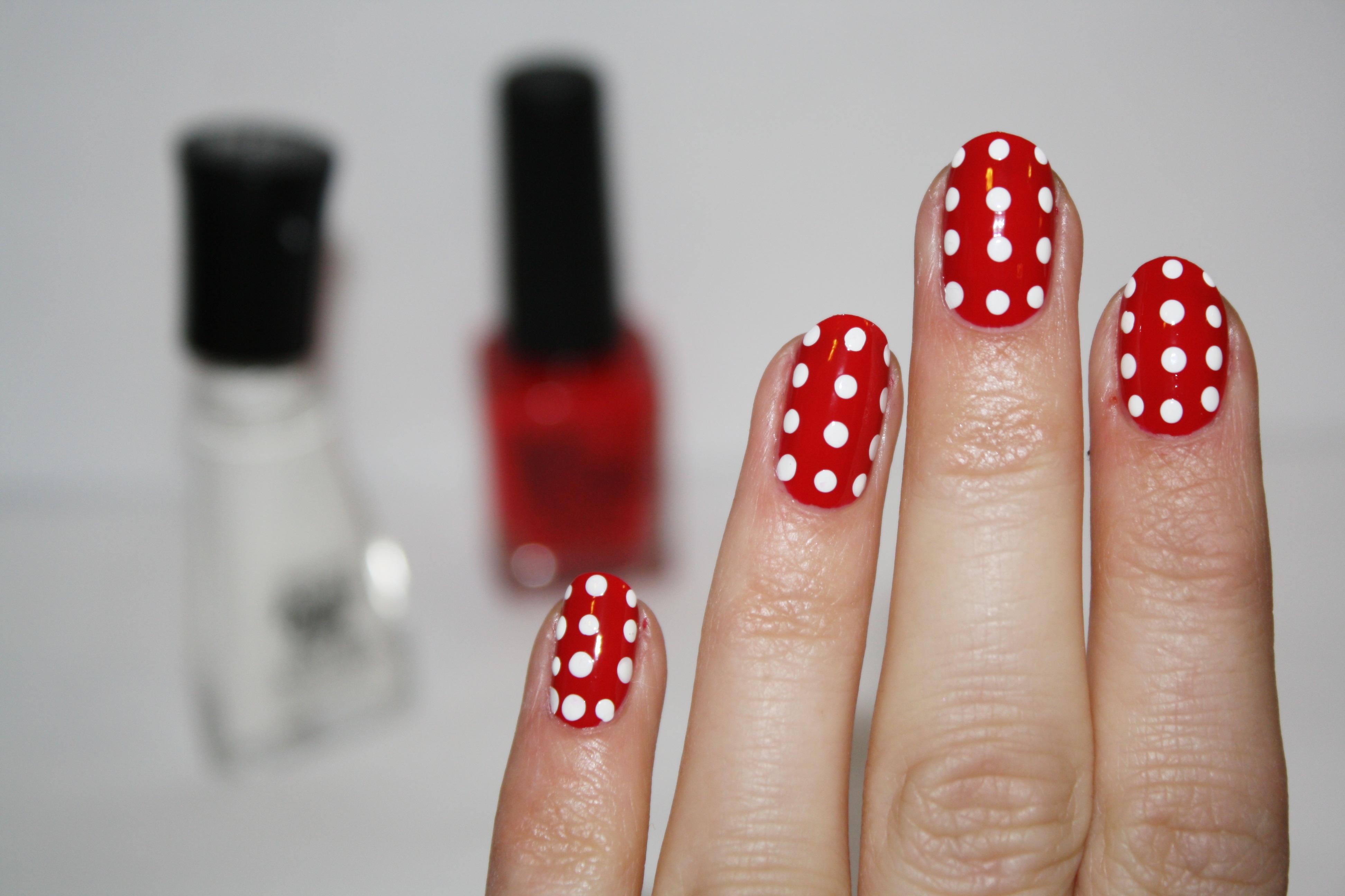 Red with White Polka Dots
