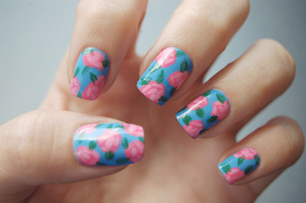 Abstract Floral Nail Stickers