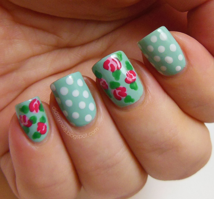 Alternate Polka Dots with Floral Patterns
