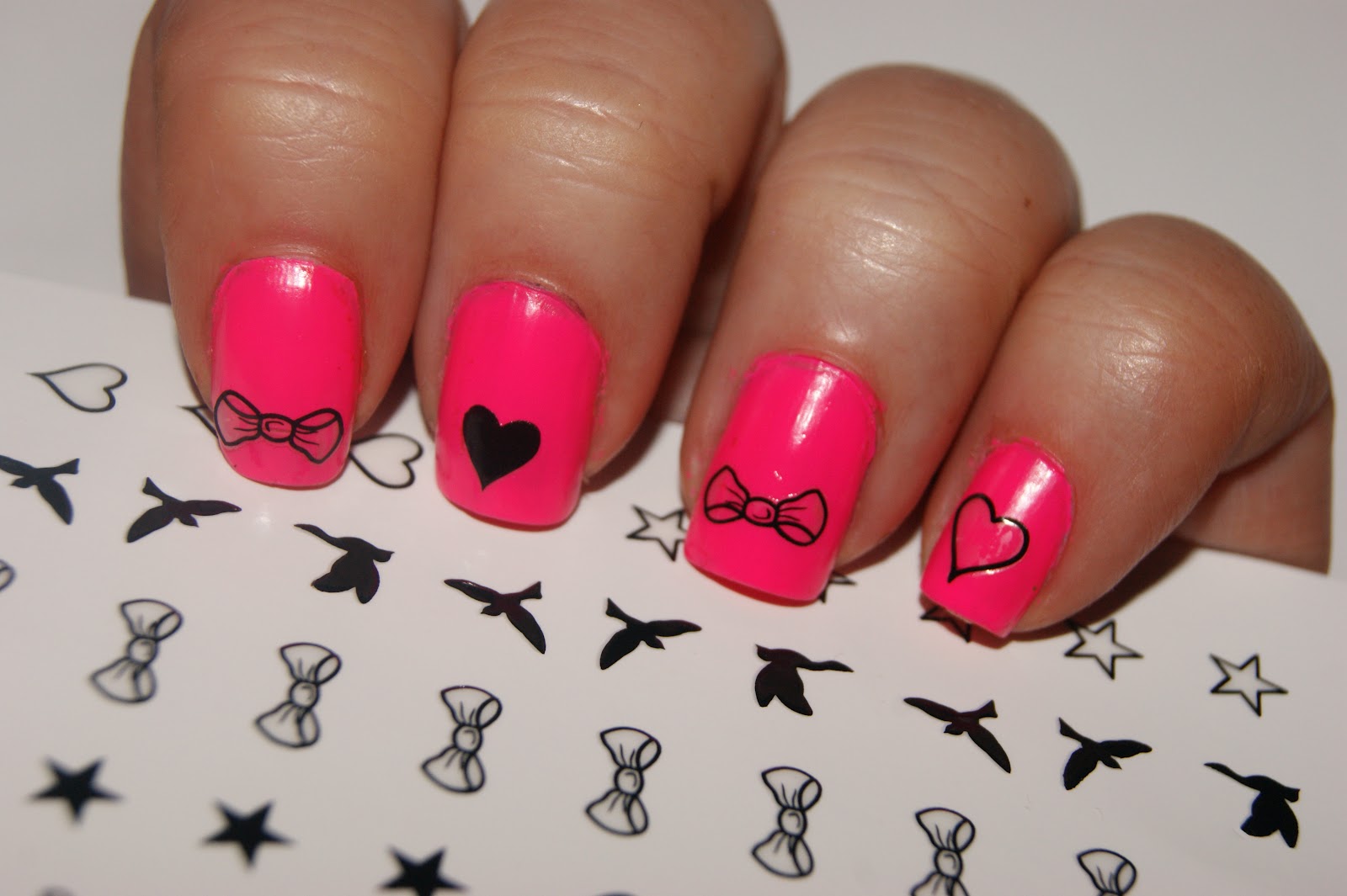 Cute Pink with Hearts and Bow