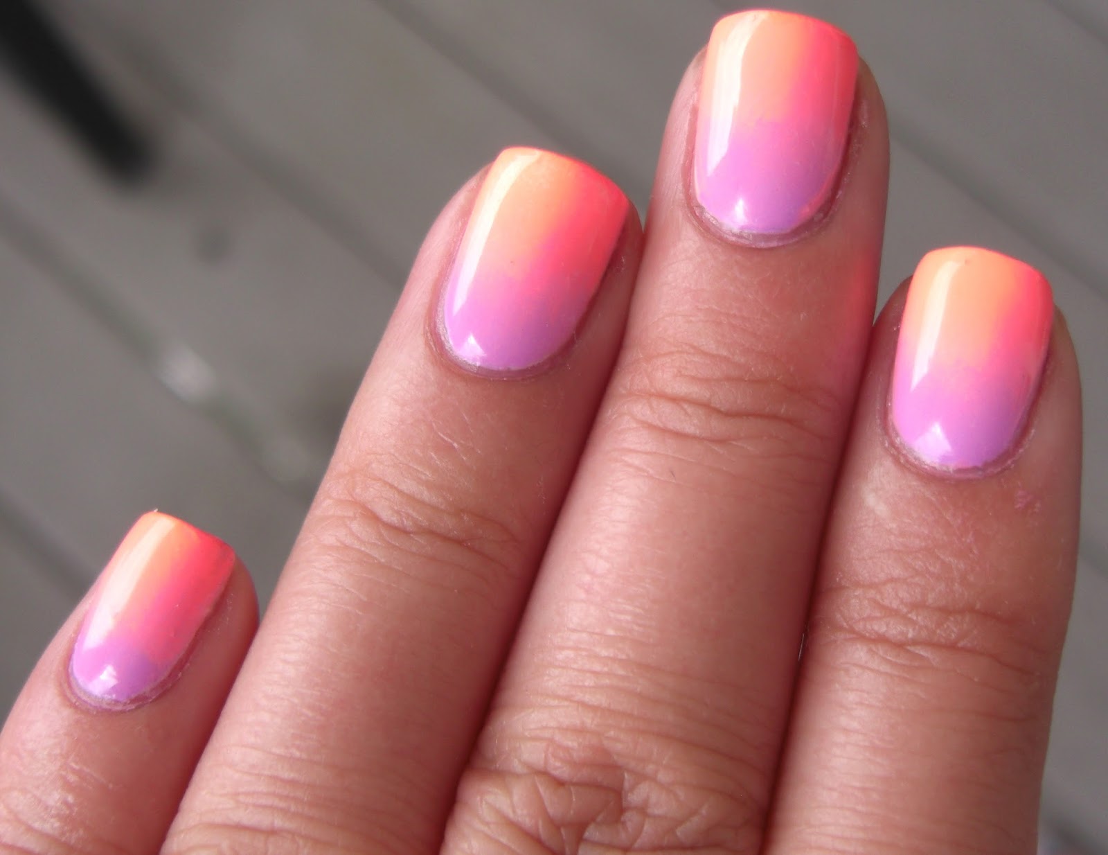 Pink and Orange Ombre Style