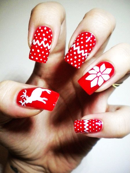 Simple Red and White Winter Design