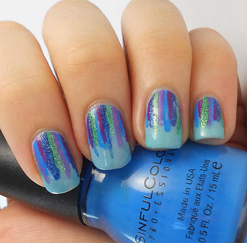 Sinful Nails With Flashy Blue