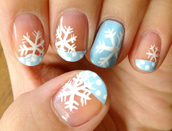 Snowflakes on your Finger Nails